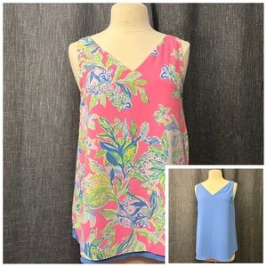 Lilly Pulitzer Florin Reversible‎ Tank Top “Squeeze the Day” (Large)